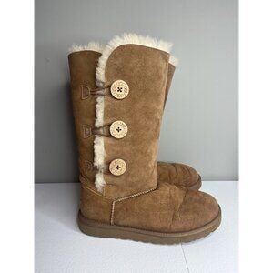 UGG Brown Sheepskin Boots with Cream Fur